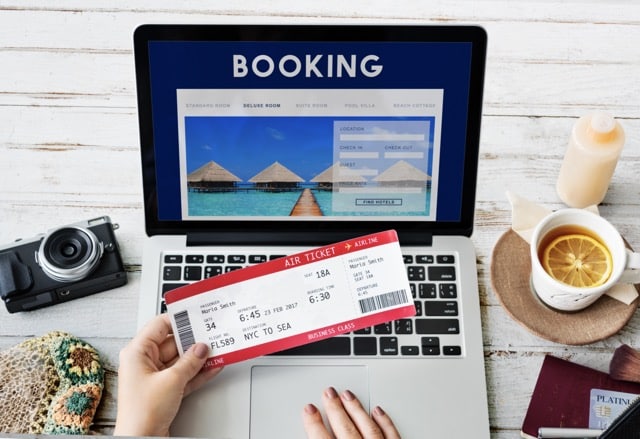 booking hotel reservation travel destination concept Medium